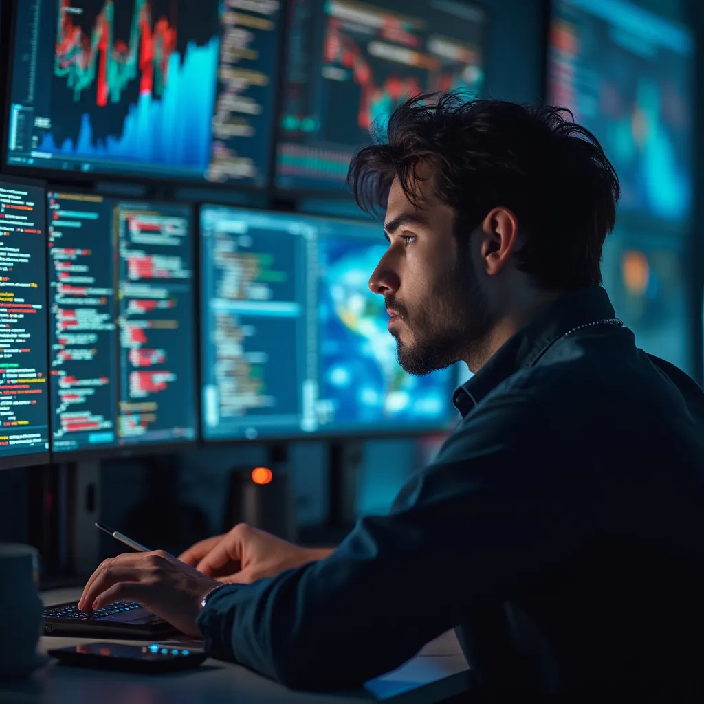 Scientifique des données travaillant sur des algorithmes