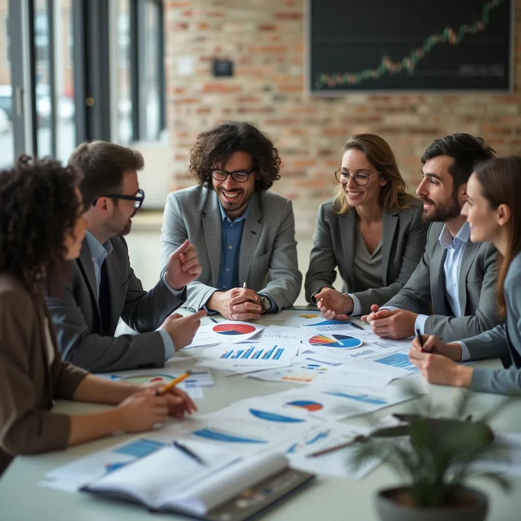 Discussion de groupe sur des données financières